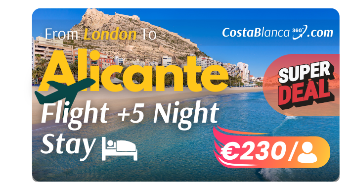 From London to the Costa Blanca 5 nights trip
