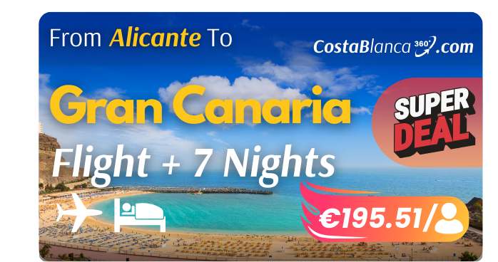 Cheap vacation in Gran Canaria from Alicante