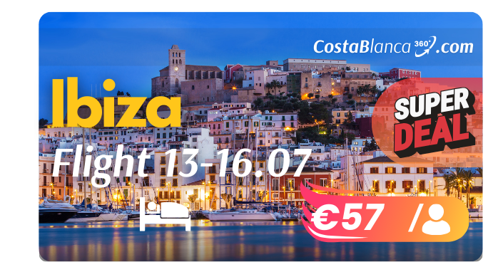 Flight Alicante – Ibiza – Alicante in July from 57 EUR