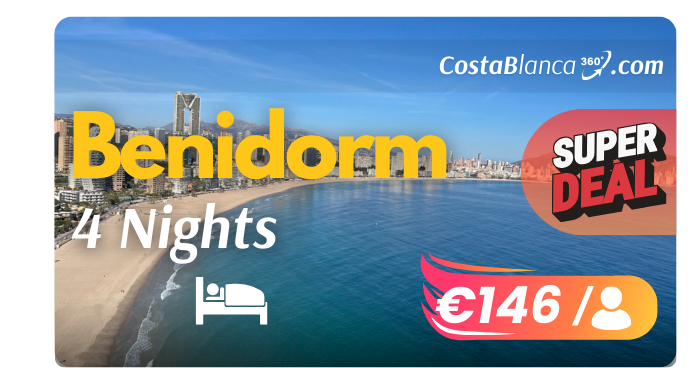 4 Nights Accommodation Deal in Benidorm